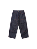 Orange Stitch Double Knee Denim