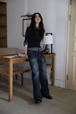 Modi Check Color Matching Three Quarter Collar Tee