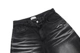 Bin Damage Layered Wide Denim