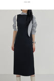 Two-Way Boatneck Sleeveless Long One Piece
