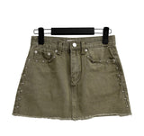 Studded Cotton Skirt