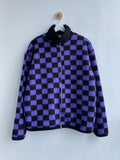 Mohair Checker Knit Zip-Up