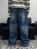 Dirty Washed Super Wide Denim