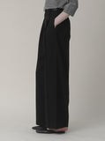 [Premium] High-Waist Pintuck Wide Pants