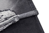 Bin Damage Layered Wide Denim