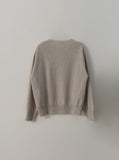 [Premium] Whole Garment Dust V-Neck Knit
