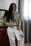 Humming Crop Leather Jacket