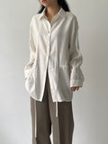 Peach String Loose Fit Shirt
