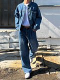 Vintage Non Collar Denim Jacket