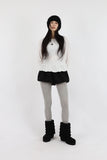 Sheath frill brushed tee