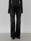 Warren Drawing Washed Black Denim