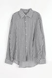Mono seersucker check shirt