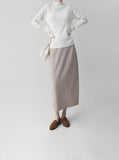 [Premium] Whole Garment  Half-Turtleneck Ribbed Knit