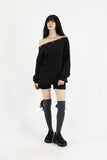 Down snap off-shoulder top