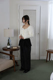 Dot pleats layer pants