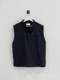 Coil collar open vest