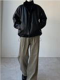 Winter High-Neck Leather Padding