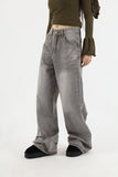 Grayish washed denim jeans