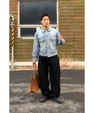 Twill Side Tuck Pants