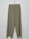 Cooling silhouette two-tuck wide slacks