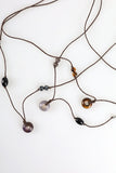 Antique donut bead necklace