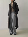 Hira Striped Wool Wide Slacks