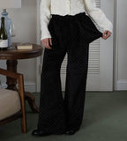 Dot pleats layer pants