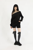 Down snap off-shoulder top