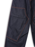 Orange Stitch Double Knee Denim