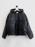 F/W Port Leather Hooded Jumper