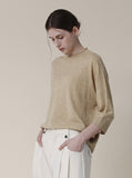 [Premium] Whole Garment half-neck three-quarter knit