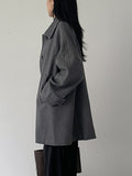 Flared Raglan Wool Half-Coat