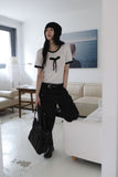 Ribbon Color Matching Round Knit