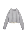 Sound Cutting Cropped Hoodie