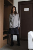Leather Overfit Buckle Sweatshirt