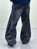 Folded Unuse Snap Denim Pants