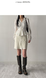 Cello V-neck shirring blouse