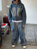 Wave Washed Balloon Cargo Denim