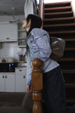 Side pinch frill pants