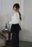 Dot pleats layer pants