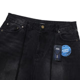 Oil Washed Dark Black Denim