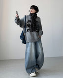 Hairy Wool Over Knit