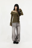 Grayish washed denim jeans