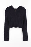 Cloud fur hoodie zip-up