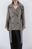 Eid high neck belted coat