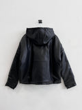 F/W Port Leather Hooded Jumper