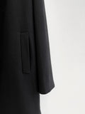 Formal One Button Maxi Wool Coat