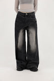 Half wrap wide denim
