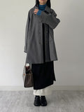 Flared Raglan Wool Half-Coat