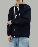 Corduroy layered hoodie jacket
